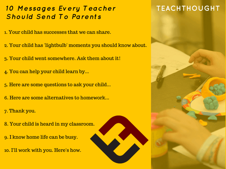 每个老师应该给家长的10条信息