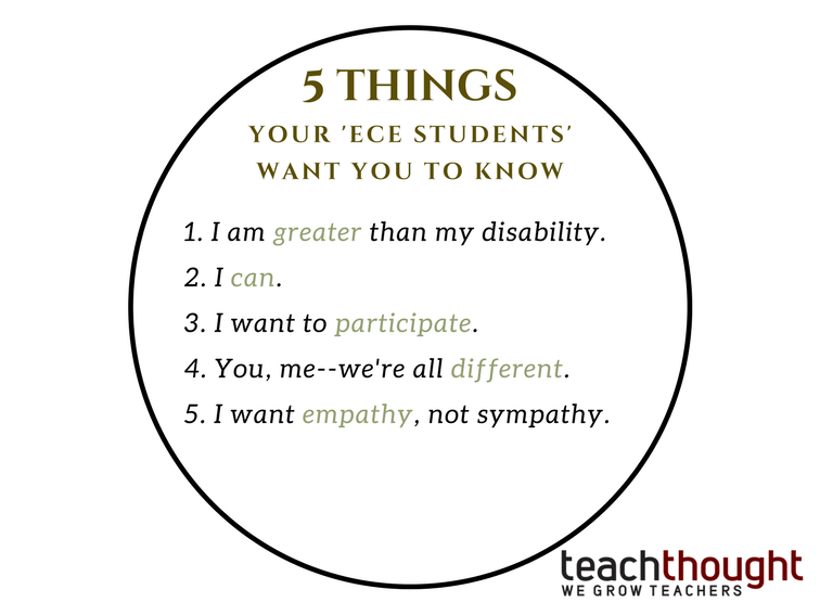 超过我的残疾：你的ECE学生想要你知道的5件事