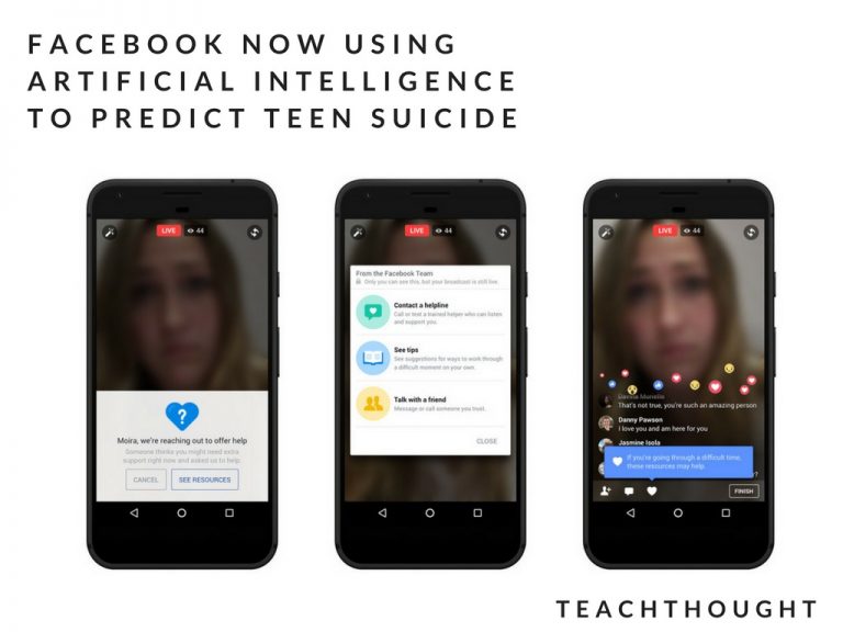 Facebook现在使用人工智能预测青少年自杀