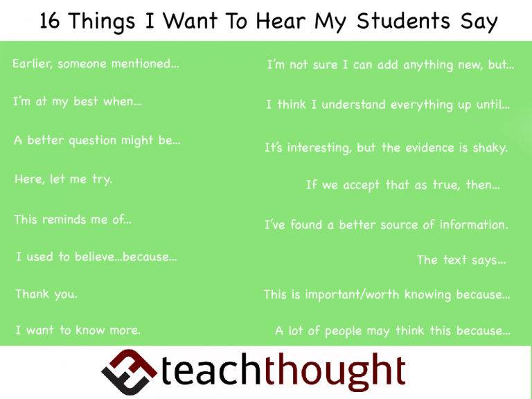 我想听听学生的16件事